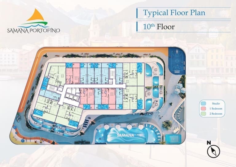 Samana Portofino 10th Floor Plan