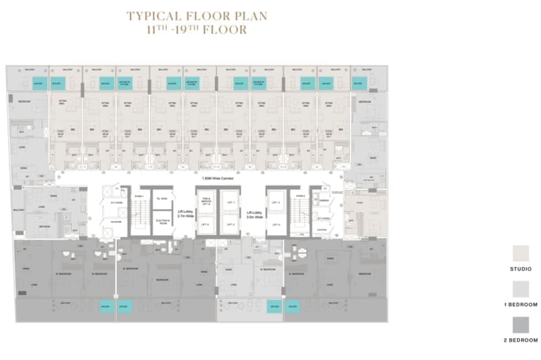 Trillionaire Residences 11th to 19th Floor Plan