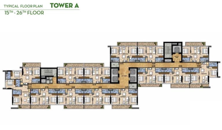 Golf Vita 15th to 26th Floor Plan