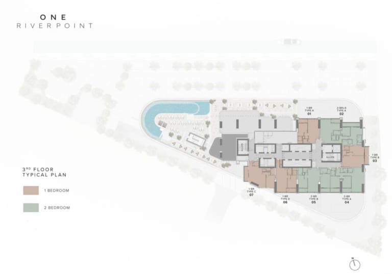 One River Point 3rd Typical Floor Plan