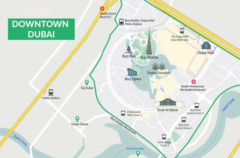 The Central Downtown Master Plan at Arjan Dubai