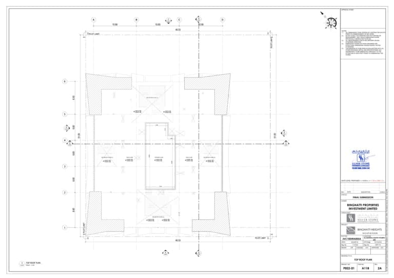 Binghatti Heights Top Roof Floor Plan