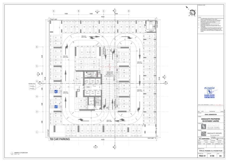 Binghatti Heights Typical Podium 2-3 Floor Plan