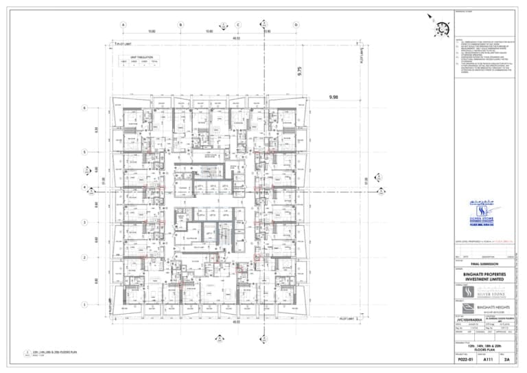 Binghatti Heights 12, 14, 18 & 20 Floor Plan