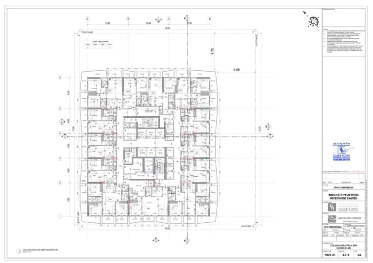 Binghatti Heights 21, 23, 25, 27 & 29th Floor Plan