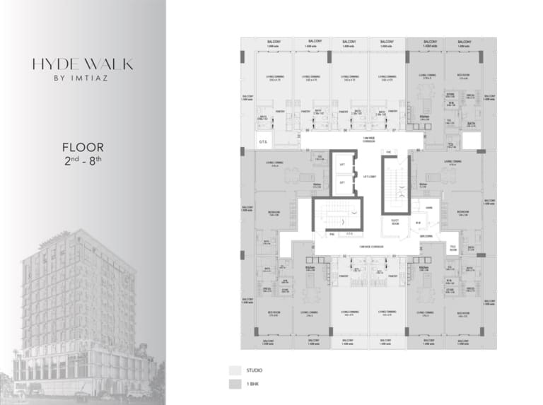 Hyde Walk 2nd to 8th Floor Plan