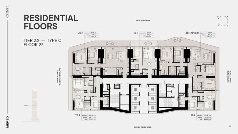 Iconic Tower Type C 27 Floor Plan