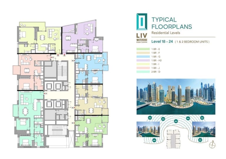 LIV Waterside 18th – 24th Floor Plan