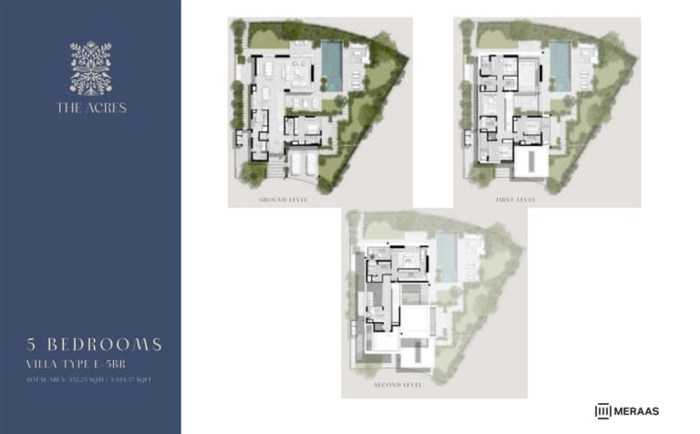 Meraas The Acres 5 Bedroom Villa Type E-5BR Floor Plan