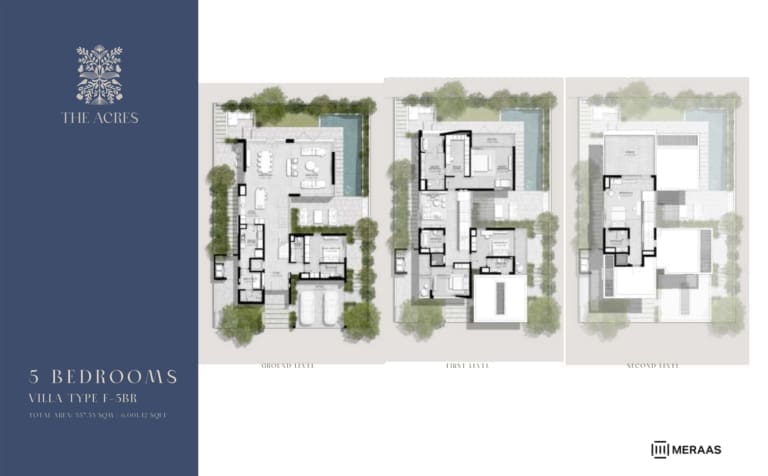 Meraas The Acres 5 Bedroom Villa Type F-5BR Floor Plan