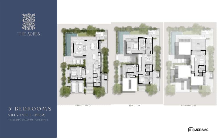 Meraas The Acres 5 Bedroom Villa Type F-5BR-M Floor Plan