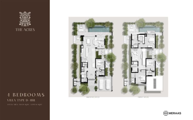 Meraas The Acres 4 Bedroom Villa Type D-4BR Floor Plan