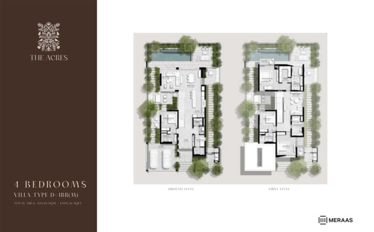 Meraas The Acres 4 Bedroom Villa Type D-4BR-M Floor Plan