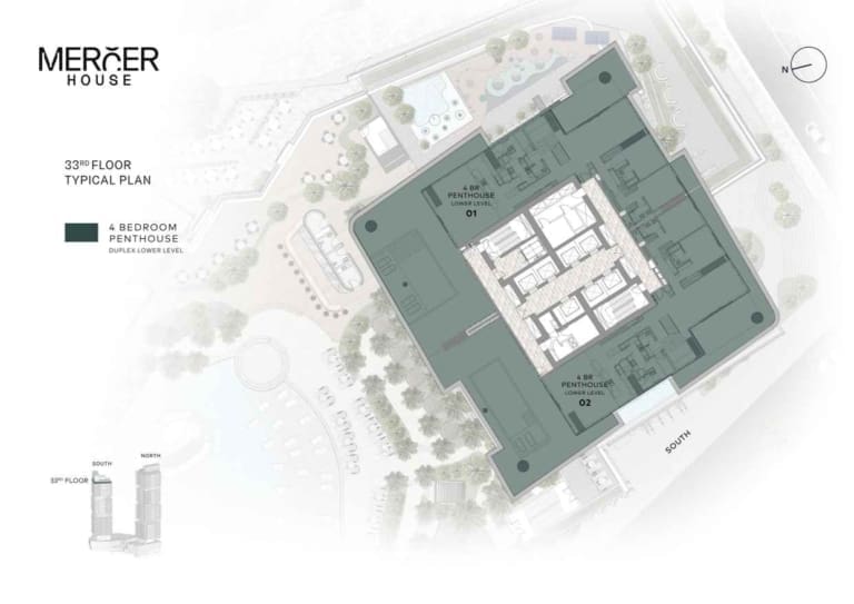 Mercer House 33rd Floor Plan