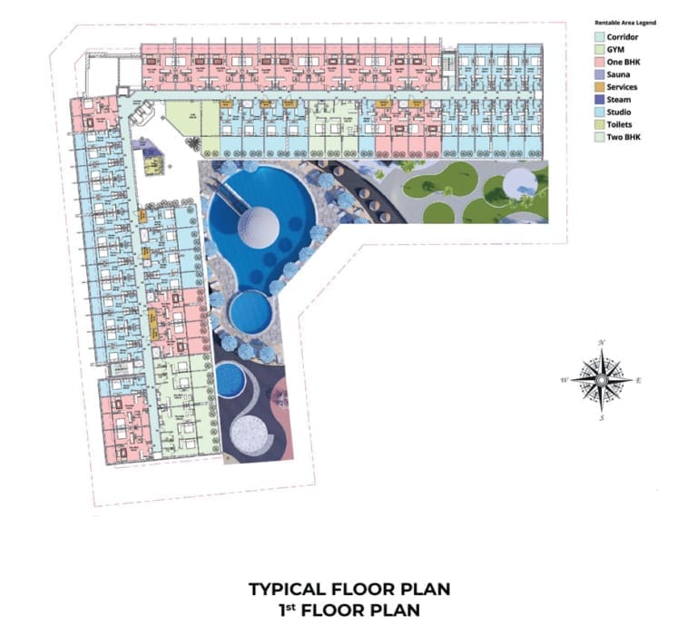 Samana Golf Avenue Typical 1st Floor Plan