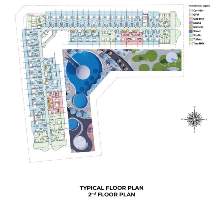 Samana Golf Avenue Typical 2nd Floor Plan
