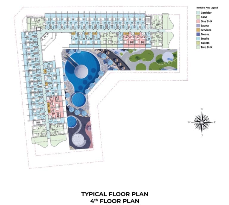 Samana Golf Avenue Typical 4th Floor Plan