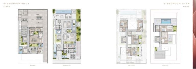 Utopia 6 Bedroom Villa Floor Plans