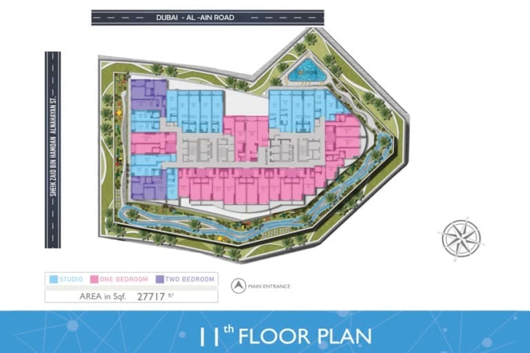 Blue Waves Tower 11th Floor Plan