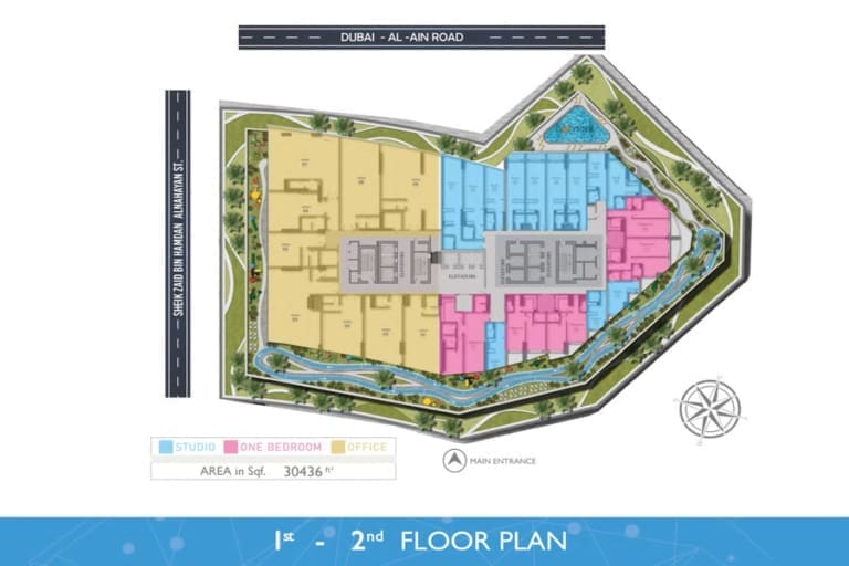 Blue Waves Tower 1st & 2nd Floor Plan