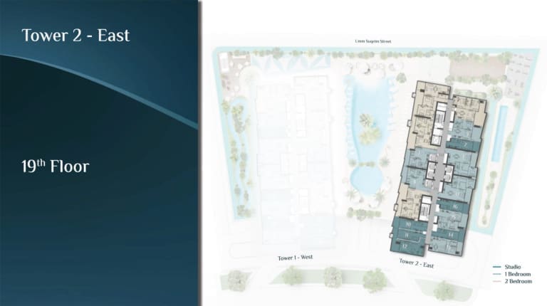 Skyhills Residence Tower 2 East 19th Floor Plan