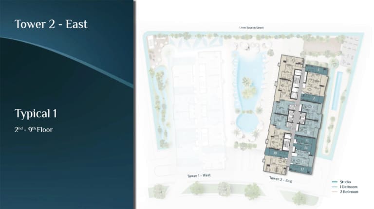 Skyhills Residence Typical 1 – 2 to 9 Floor Plan