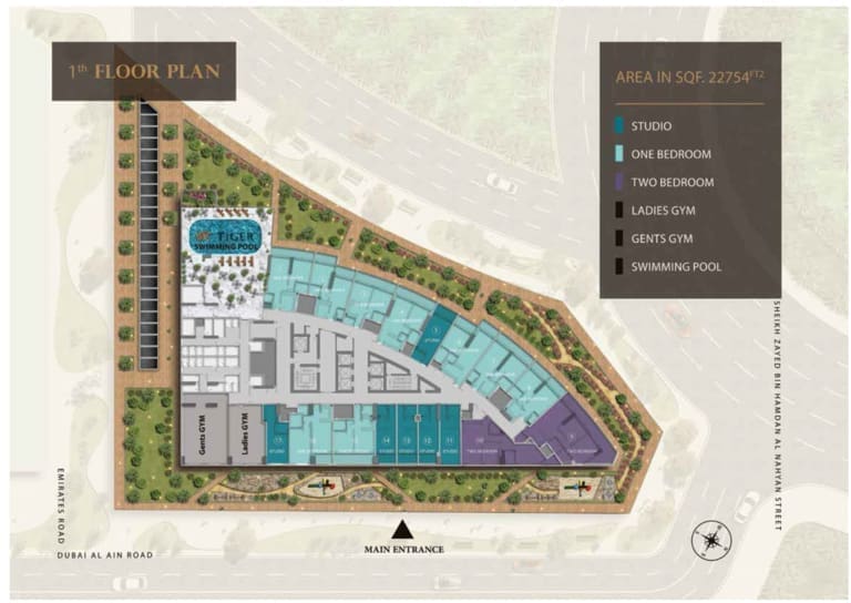 V Tower 1st Floor Plan