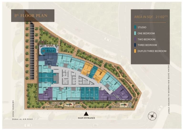 V Tower 8th Floor Plan