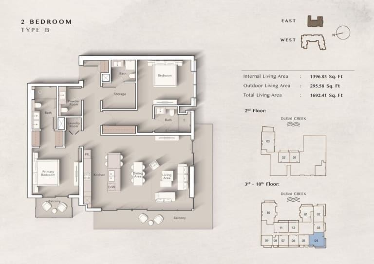 Art Bay 2 Bedroom Apartment Type B Floor Plan