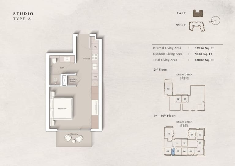 Art Bay Studio Apartment Type A Floor Plan