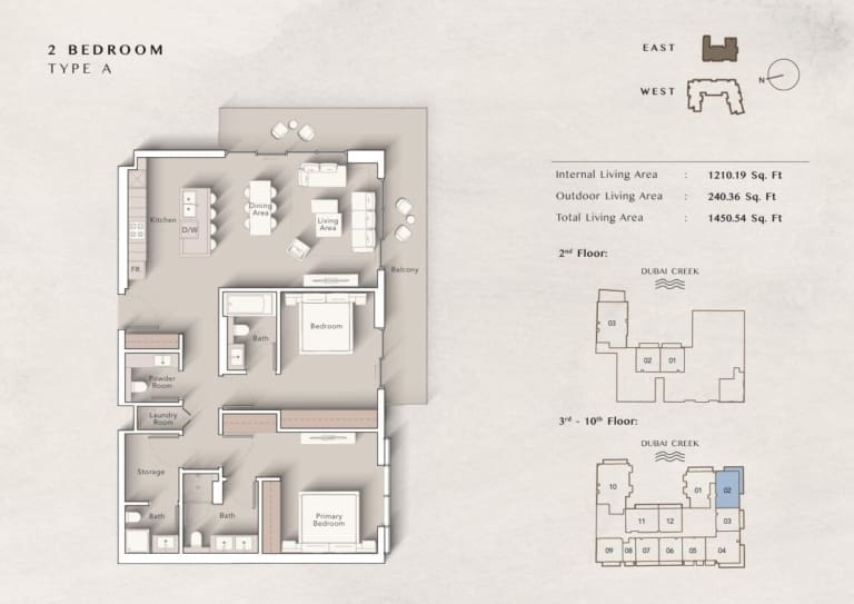 Art Bay 2 Bedroom Apartment Type A Floor Plan