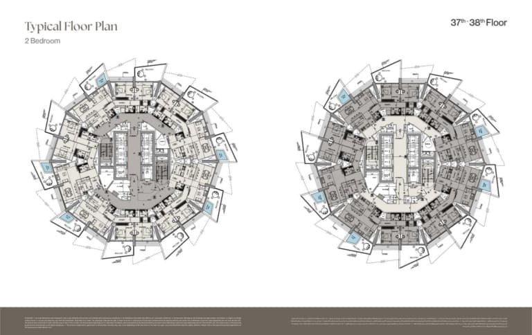 Binghatti Phantom 37th to 38th Floor Plan