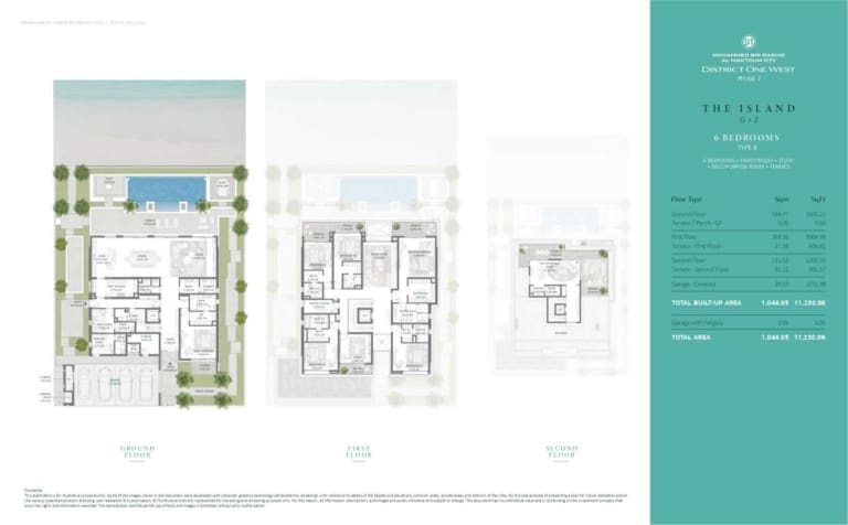 District One West Phase 2 – 6 Bedroom Type B The Island Villa Floor Plan