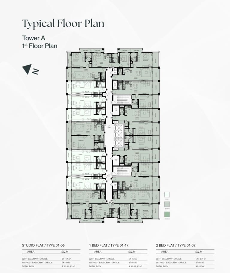 Binghatti Galaxy Tower A 1st Floor Plan