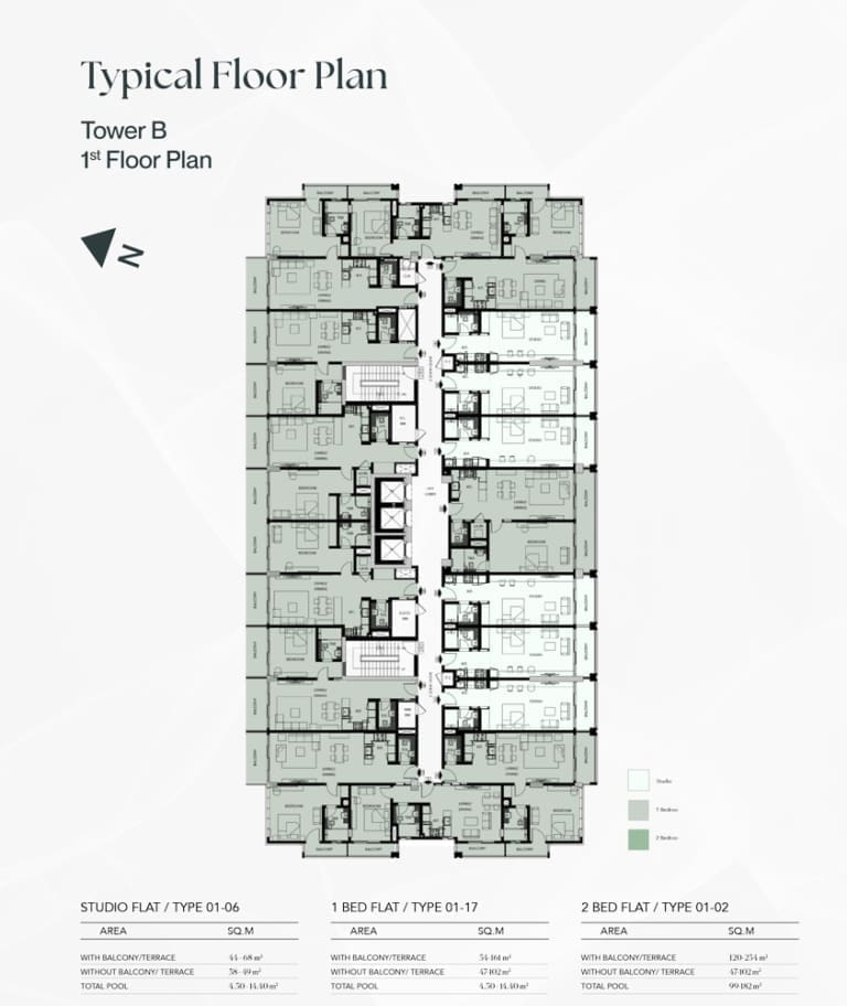 Binghatti Galaxy Tower B 1st Floor Plan