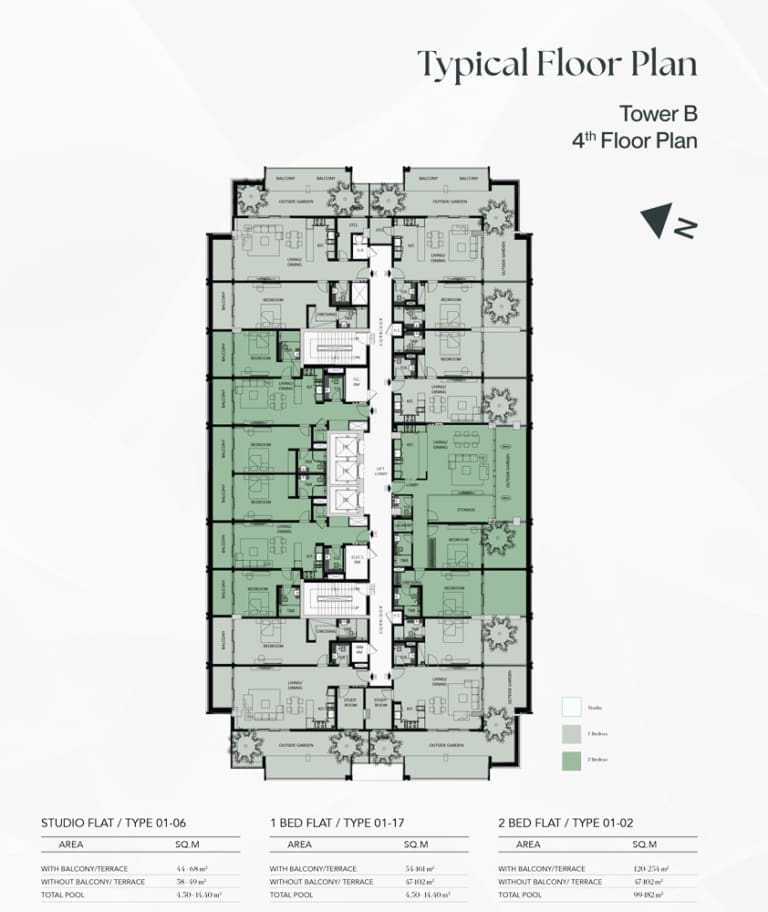 Binghatti Galaxy Tower B 4th Floor Plan