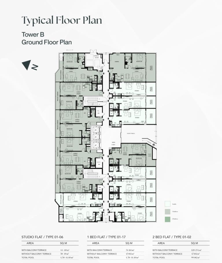 Binghatti Galaxy Tower B Ground Floor Plan