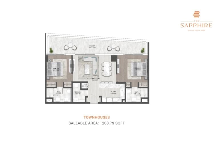 Damac Sapphire Townhouse Floor Plan