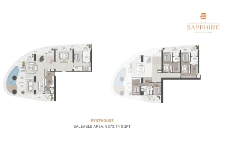 Damac Sapphire Penthouse Floor Plan