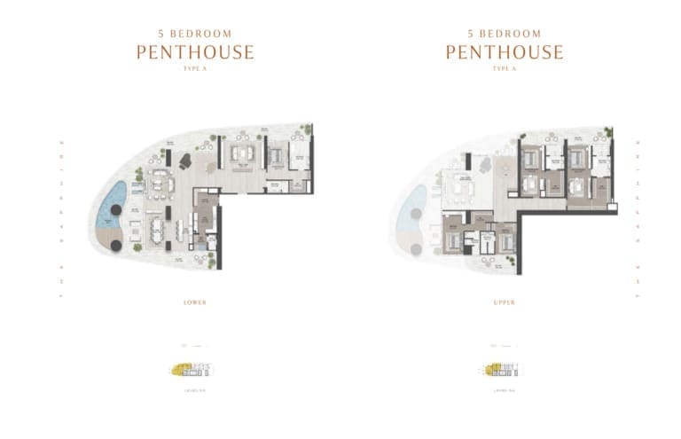 Damac Sapphire 5 Bedroom Penthouse Type A Floor Plan