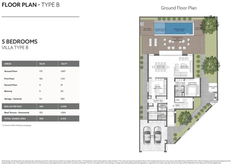 Sunrise Living 5 Bedroom Villa Type B Floor Plan