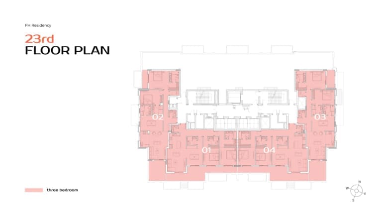 FH Residency 23rd Floor Plan