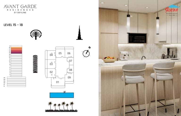 Avant Garde Residences Level 15-18 Floor Plan