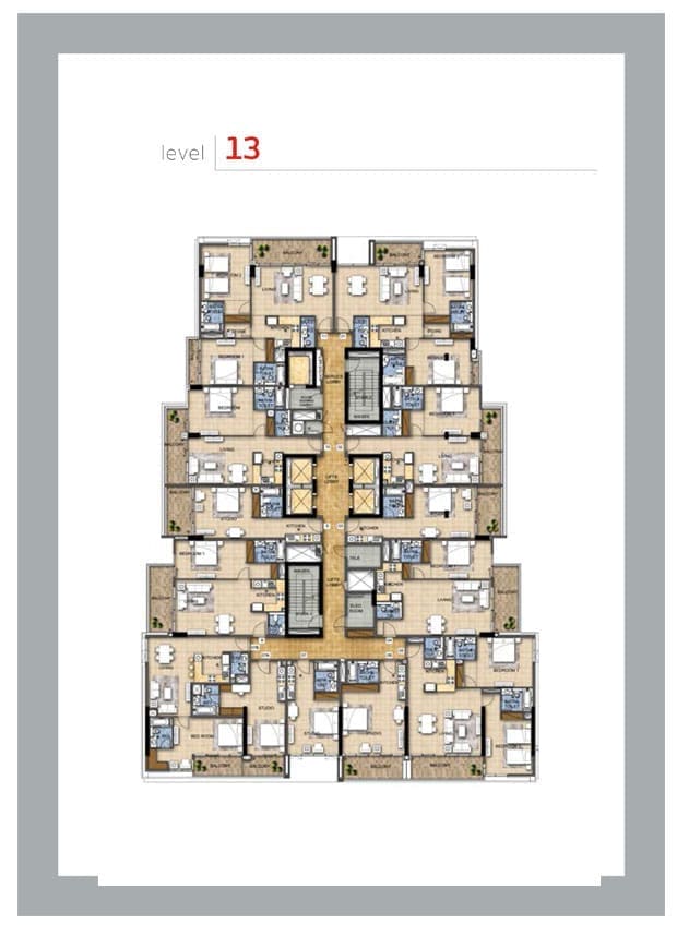 Avanti Apartments Level 13 Floor Plan