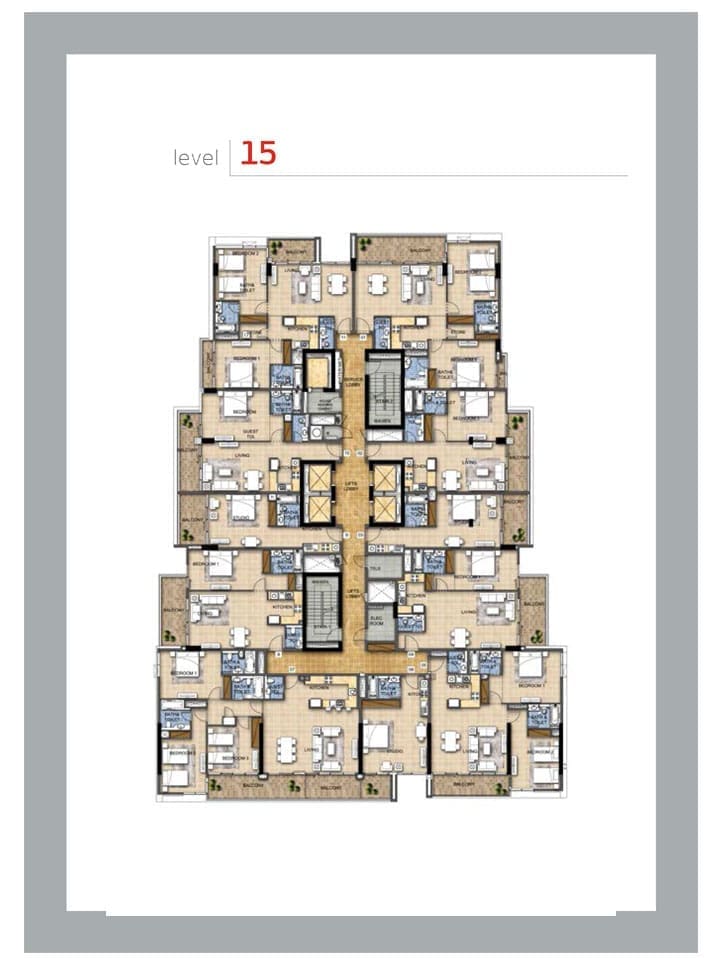 Avanti Apartments Level 15 Floor Plan