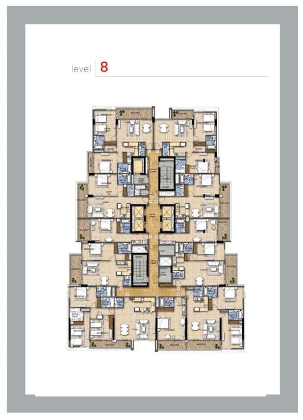 Avanti Apartments Level 8 Floor Plan