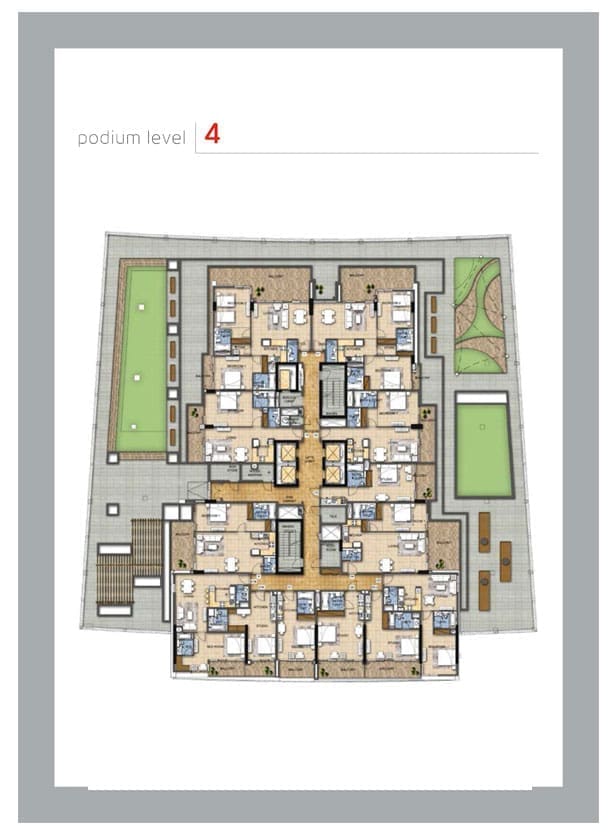 Avanti Apartments Podium Level 4 Floor Plan