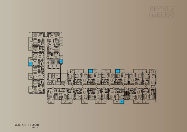 Beverly Gardens 3, 5, 7, 9 Floor Plan