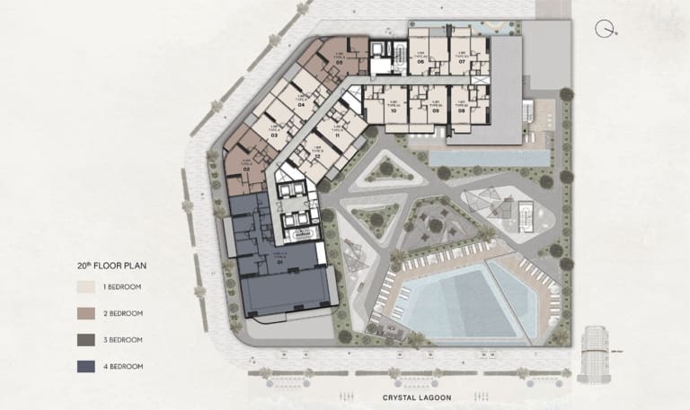 Claydon House 20th Floor Plan