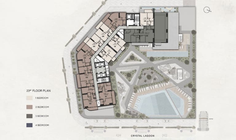 Claydon House 23rd Floor Plan